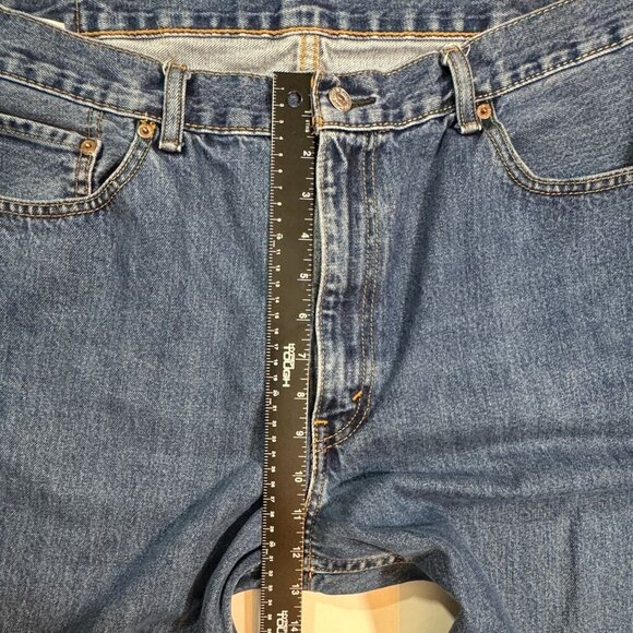 Levis 550 Relaxed Fit Jeans Mens 40x30 Blue Denim Classic Straight Leg StoneWash - Picture 10 of 14
